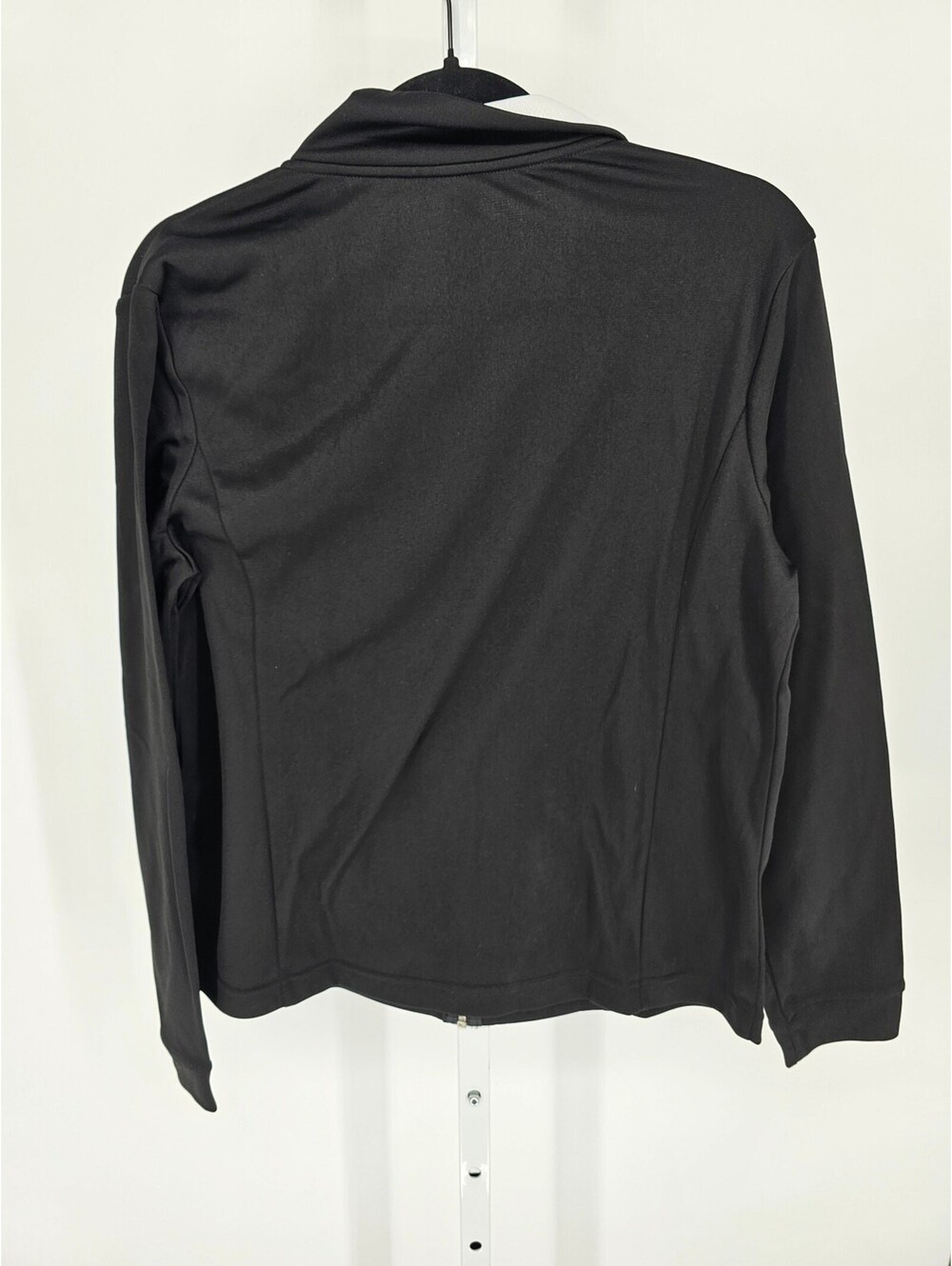 Danskin Now Womens Sz L Full Zip Athletic Jacket Black w/ White Trim - Picture 4 of 4